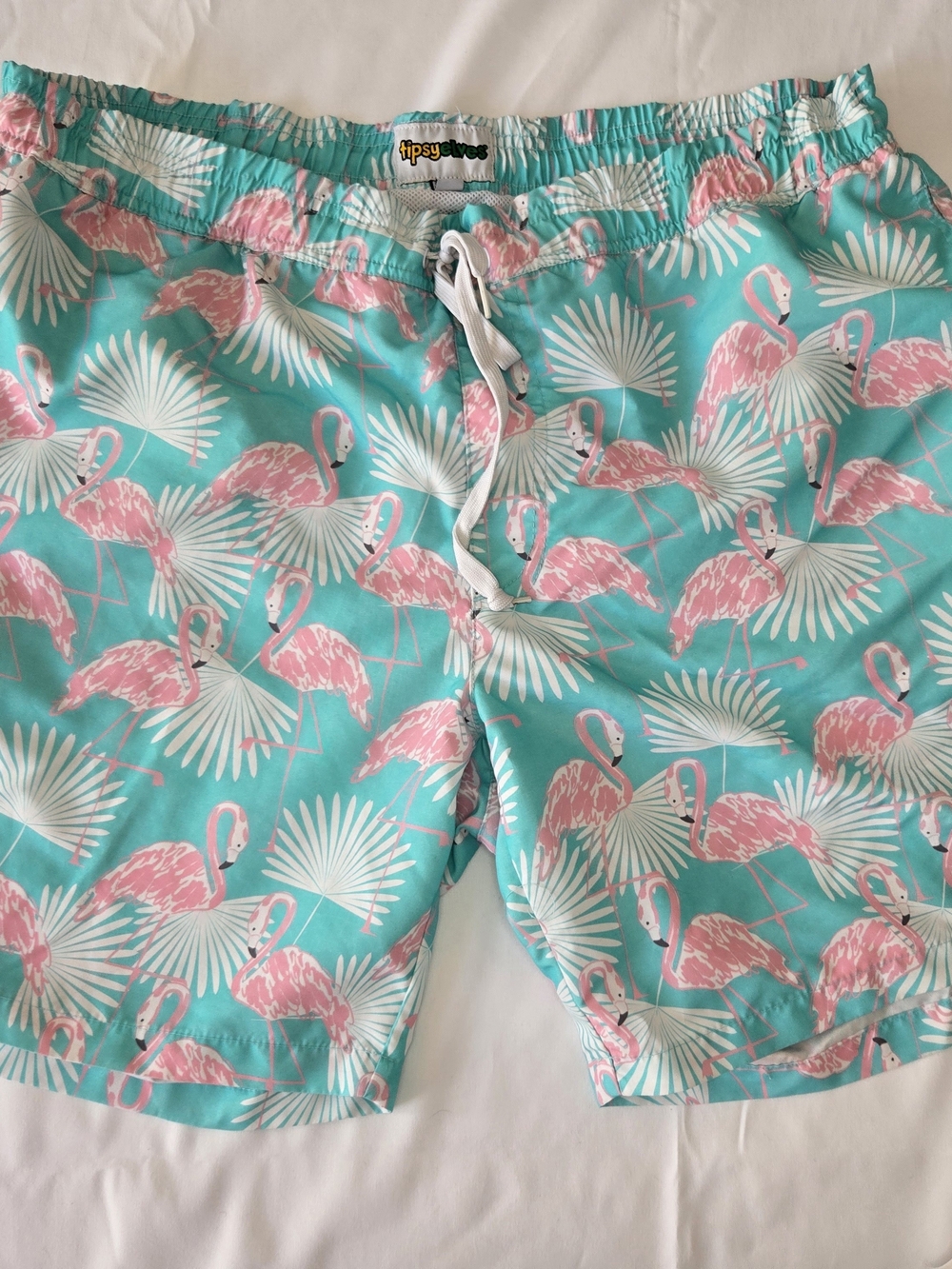 Tipsy Elves XXL Swimsuit Swim Trunks Shorts Flamingo